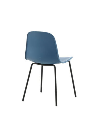 Arctic Dining Chair 2-pack - Svarta Ben - Blå Plast