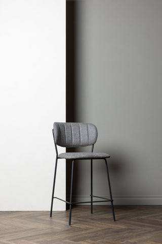 Venture Home Bell Bar Stol 2-pack - Svart / Grå Tyg