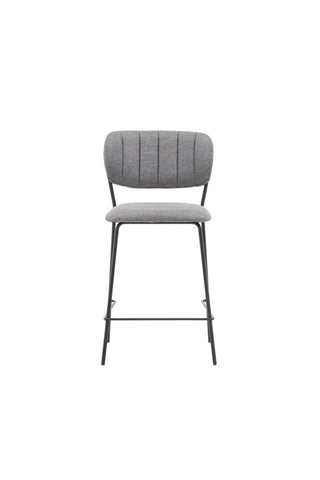 Venture Home Bell Bar Stol 2-pack - Svart / Grå Tyg