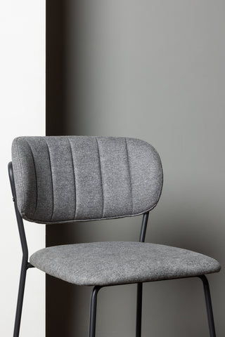 Venture Home Bell Bar Stol 2-pack - Svart / Grå Tyg