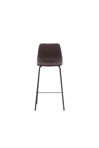 Venture Home Alexi Barstol 2-pack - Mattsvart / Mörkbrun PU