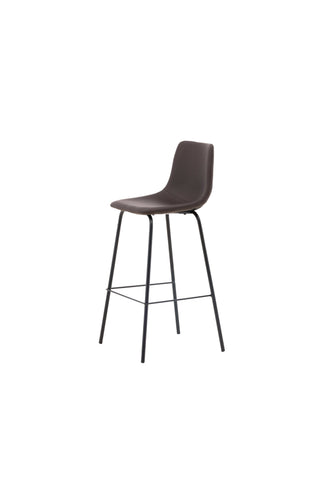 Venture Home Alexi Barstol 2-pack - Mattsvart / Mörkbrun PU