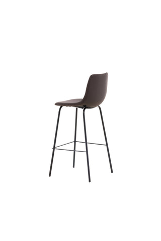 Venture Home Alexi Barstol 2-pack - Mattsvart / Mörkbrun PU