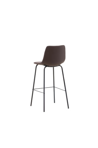 Venture Home Alexi Barstol 2-pack - Mattsvart / Mörkbrun PU