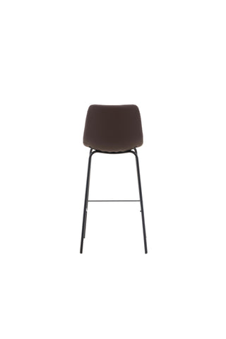 Venture Home Alexi Barstol 2-pack - Mattsvart / Mörkbrun PU