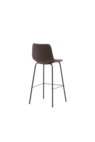 Venture Home Alexi Barstol 2-pack - Mattsvart / Mörkbrun PU