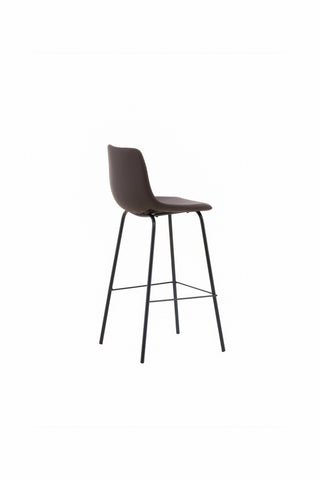 Venture Home Alexi Barstol 2-pack - Mattsvart / Mörkbrun PU