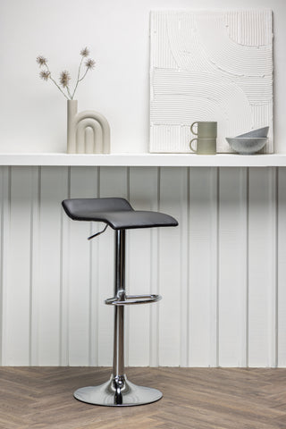 Venture Home Jonna Barstol 2-pack - Kromat stål / svart tyg