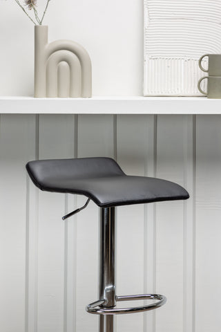 Venture Home Jonna Barstol 2-pack - Kromat stål / svart tyg