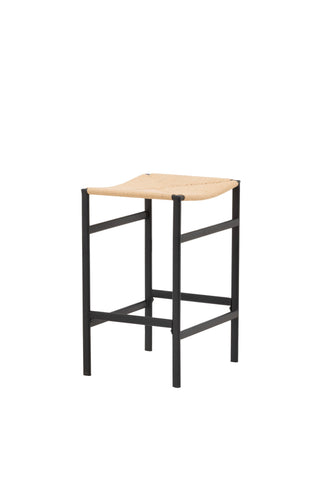 Venture Home Polly Barstol 2-pack - Svart / Naturgummiträ , Sätesrep
