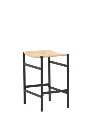 Venture Home Polly Barstol 2-pack - Svart / Naturgummiträ , Sätesrep