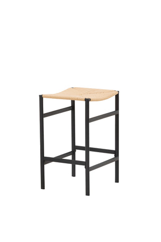 Venture Home Polly Barstol 2-pack - Svart / Naturgummiträ , Sätesrep
