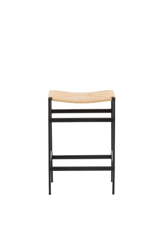 Venture Home Polly Barstol 2-pack - Svart / Naturgummiträ , Sätesrep