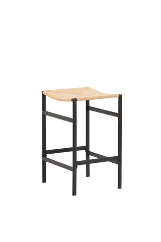 Venture Home Polly Barstol 2-pack - Svart / Naturgummiträ , Sätesrep