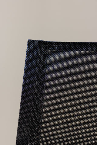 Alina Matstol 6-pack - Svart Alu / Svart Textilene (stapelbar stol)