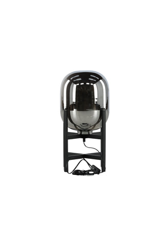 Altair Bordslampa metall svart, glas bärnsten D260H450