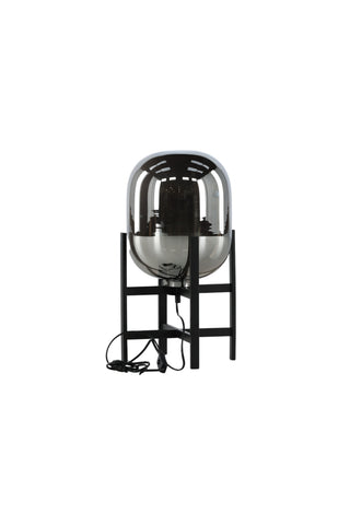 Altair Bordslampa metall svart, glas bärnsten D260H450