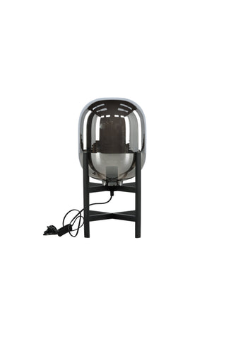 Altair Bordslampa metall svart, glas bärnsten D260H450