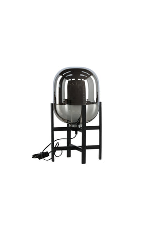 Altair Bordslampa metall svart, glas bärnsten D260H450