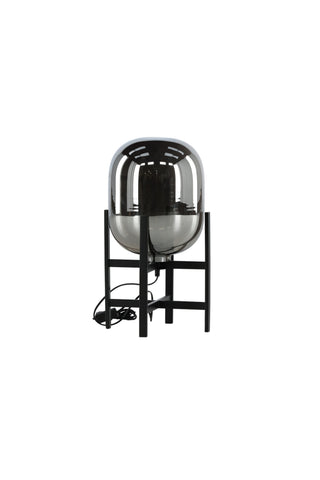 Altair Bordslampa metall svart, glas bärnsten D260H450