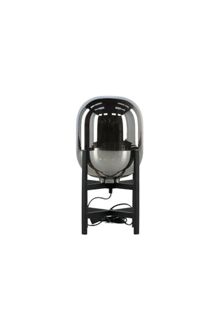 Altair Bordslampa metall svart, glas bärnsten D260H450