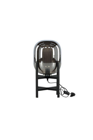 Altair Bordslampa metall svart, glas bärnsten D260H450