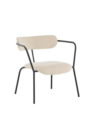 Duffy Enkelsoffa - Svart / Beige sammet
