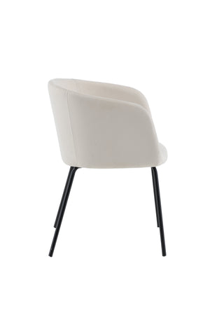Berit Stol - Svart / Beige Sammetc