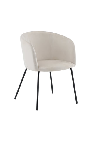 Berit Stol - Svart / Beige Sammetc