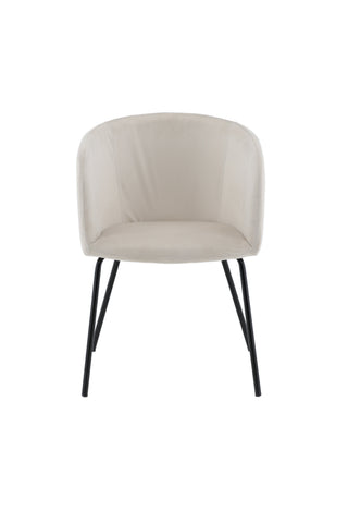 Berit Stol - Svart / Beige Sammetc