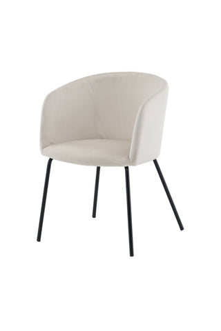 Berit Stol - Svart / Beige Sammetc