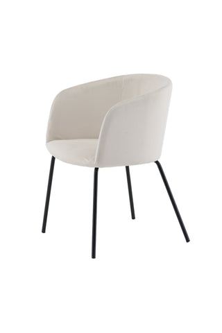 Berit Stol - Svart / Beige Sammetc