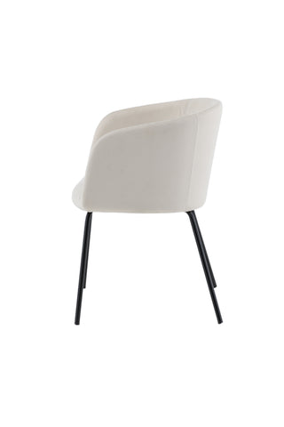 Berit Stol - Svart / Beige Sammetc