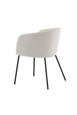 Berit Stol - Svart / Beige Sammetc