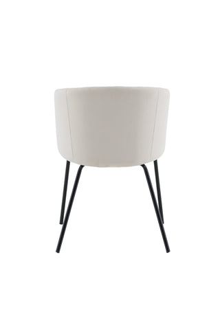 Berit Stol - Svart / Beige Sammetc