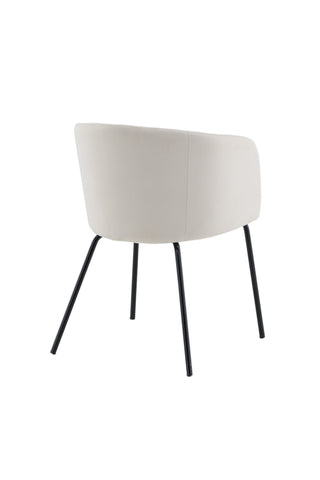 Berit Stol - Svart / Beige Sammetc