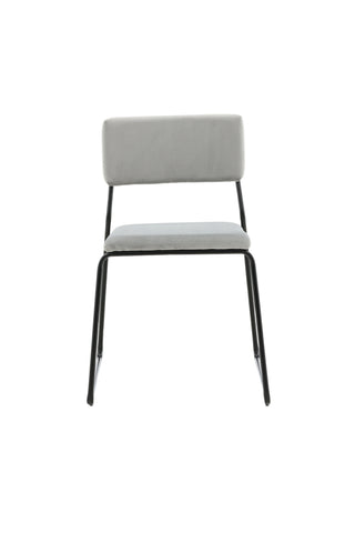 Kenth Stol 2-pack - Svart / Ljusgrå sammet