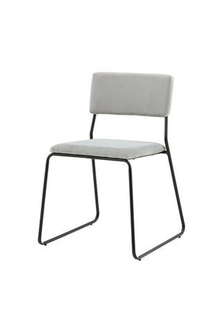 Kenth Stol 2-pack - Svart / Ljusgrå sammet