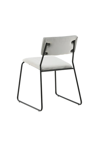 Kenth Stol 2-pack - Svart / Ljusgrå sammet
