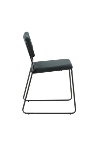 Kenth Stol 2-pack - Svart / Svart sammet