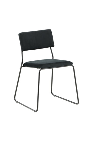 Kenth Stol 2-pack - Svart / Svart sammet