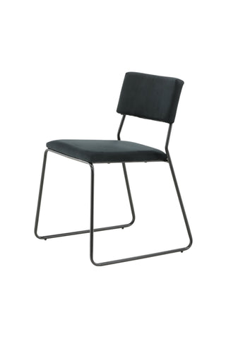 Kenth Stol 2-pack - Svart / Svart sammet