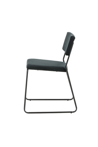 Kenth Stol 2-pack - Svart / Svart sammet