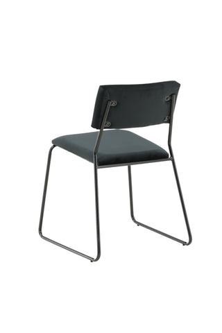 Kenth Stol 2-pack - Svart / Svart sammet