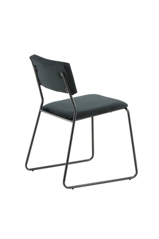 Kenth Stol 2-pack - Svart / Svart sammet