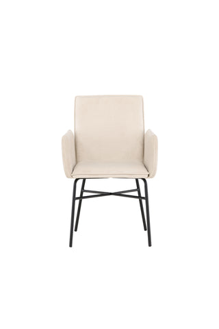 Venture Home Petra Matstol - Svart / Beige sammet