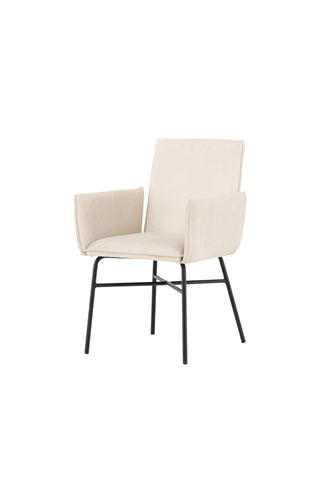 Venture Home Petra Matstol - Svart / Beige sammet