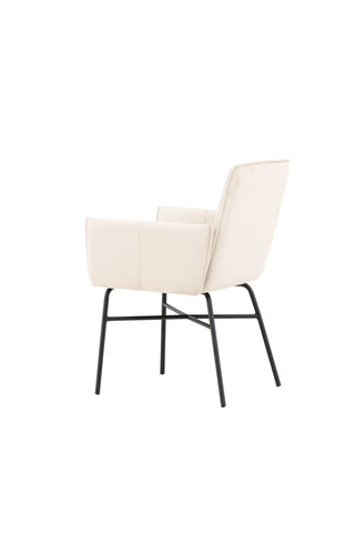 Venture Home Petra Matstol - Svart / Beige sammet