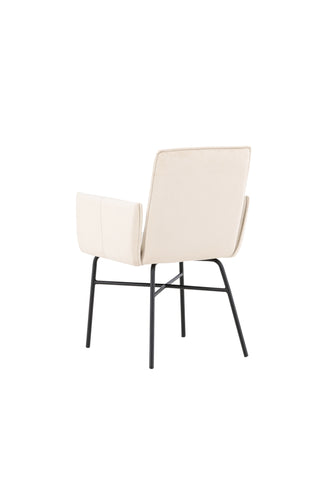 Venture Home Petra Matstol - Svart / Beige sammet