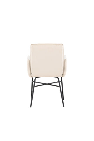 Venture Home Petra Matstol - Svart / Beige sammet